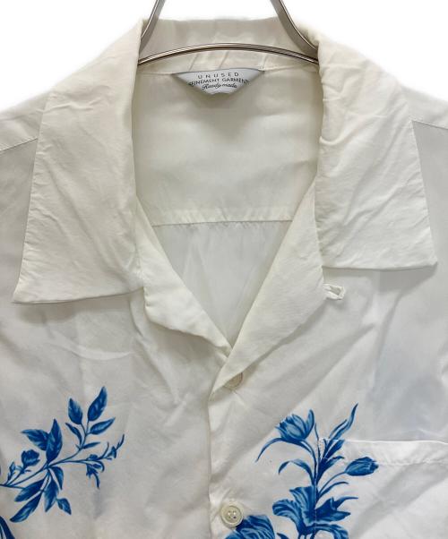 UNUSED（アンユーズド）UNUSED (アンユーズド) US1254　半袖シャツ ホワイト×ブルー サイズ:3の古着・服飾アイテム