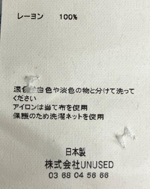 UNUSED（アンユーズド）UNUSED (アンユーズド) US1254　半袖シャツ ホワイト×ブルー サイズ:3の古着・服飾アイテム