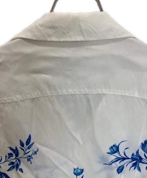 UNUSED（アンユーズド）UNUSED (アンユーズド) US1254　半袖シャツ ホワイト×ブルー サイズ:3の古着・服飾アイテム
