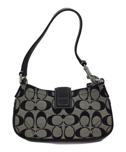 COACH（コーチ）COACH (コーチ) アクセサリーポーチ グレー×ブラックの古着・服飾アイテム