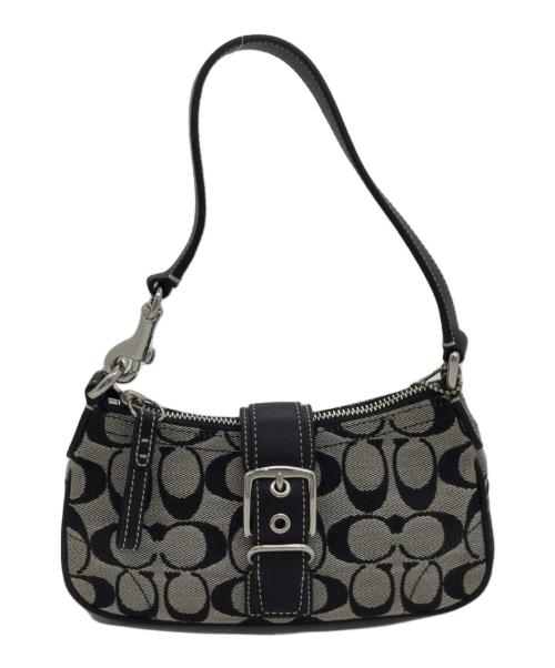 COACH（コーチ）COACH (コーチ) アクセサリーポーチ グレー×ブラックの古着・服飾アイテム