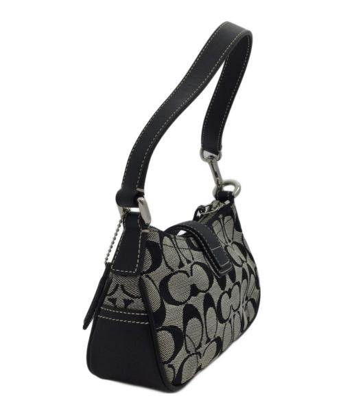 COACH（コーチ）COACH (コーチ) アクセサリーポーチ グレー×ブラックの古着・服飾アイテム