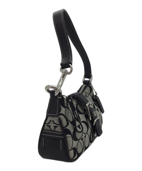 COACH（コーチ）COACH (コーチ) アクセサリーポーチ グレー×ブラックの古着・服飾アイテム