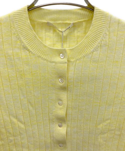 qualite（カリテ）qualite (カリテ) 3237-00-41008-2-0　薄手カーディガン イエロー サイズ:Fの古着・服飾アイテム