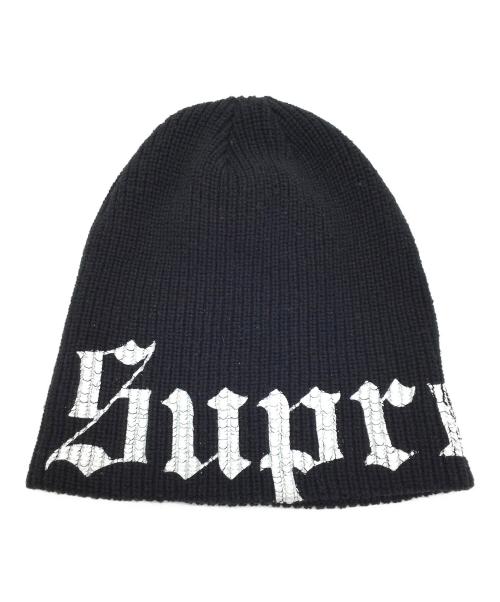 SUPREME（シュプリーム）SUPREME (シュプリーム) ニット帽 ブラックの古着・服飾アイテム