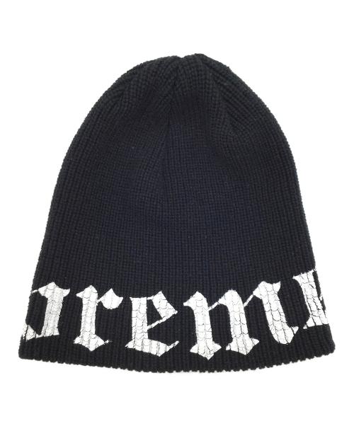 SUPREME（シュプリーム）SUPREME (シュプリーム) ニット帽 ブラックの古着・服飾アイテム