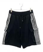 reckless scholars×yori sportレックレス スクラーズ×ヨリ スポーツ）の古着「スウェットワイドショートパンツ」｜ブラック