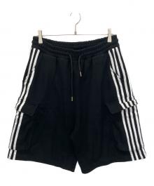 reckless scholars×yori sport（レックレス スクラーズ×ヨリ スポーツ）の古着「スウェットワイドショートパンツ」｜ブラック