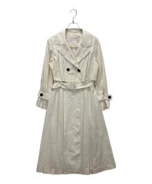 JILL BY JILLSTUART（ジル バイ ジルスチュアート）の古着「125-2151001　プリーツドレストレンチコート」｜ホワイト