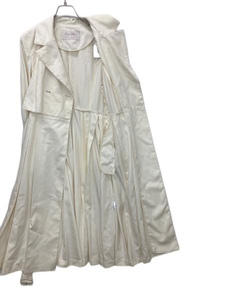 JILL BY JILLSTUART（ジル バイ ジルスチュアート）JILL BY JILLSTUART (ジル バイ ジルスチュアート) 125-2151001　プリーツドレストレンチコート ホワイト サイズ:Mの古着・服飾アイテム