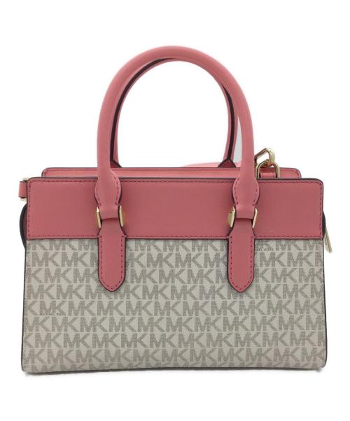 MICHAEL KORS（マイケルコース）MICHAEL KORS (マイケルコース) 2WAYバッグ ピンク×グレーの古着・服飾アイテム