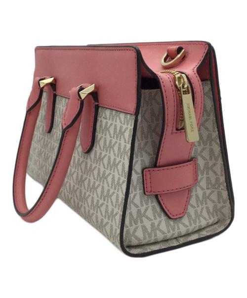 MICHAEL KORS（マイケルコース）MICHAEL KORS (マイケルコース) 2WAYバッグ ピンク×グレーの古着・服飾アイテム