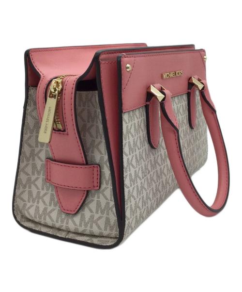 MICHAEL KORS（マイケルコース）MICHAEL KORS (マイケルコース) 2WAYバッグ ピンク×グレーの古着・服飾アイテム