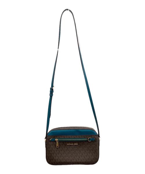 MICHAEL KORS（マイケルコース）MICHAEL KORS (マイケルコース) ショルダーバッグ ブラウン×ネイビーの古着・服飾アイテム