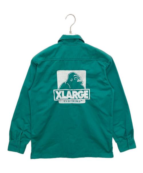 X-LARGE（エクストララージ）X-LARGE (エクストララージ) 01193401　ワークシャツジャケット グリーン サイズ:Sの古着・服飾アイテム