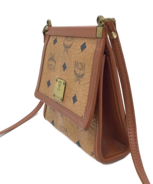 MCM（エムシーエム）MCM (エムシーエム) ミラー付ショルダーバッグ ブラウンの古着・服飾アイテム
