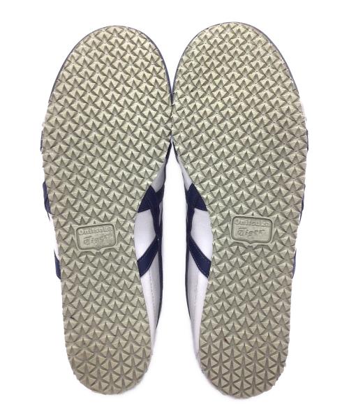 Onitsuka Tiger（オニツカタイガー）Onitsuka Tiger (オニツカタイガー) MEXICO'66 ホワイト×ネイビー サイズ:CM27.5、EURO43.5、US9 1/2、UK8 1/2、BR41、CN275(2.5)の古着・服飾アイテム