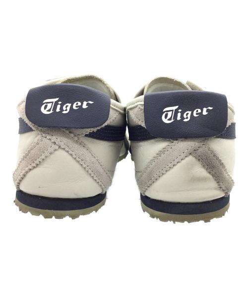 Onitsuka Tiger（オニツカタイガー）Onitsuka Tiger (オニツカタイガー) MEXICO'66 ホワイト×ネイビー サイズ:CM27.5、EURO43.5、US9 1/2、UK8 1/2、BR41、CN275(2.5)の古着・服飾アイテム