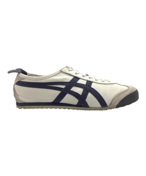 Onitsuka Tiger（オニツカタイガー）Onitsuka Tiger (オニツカタイガー) MEXICO'66 ホワイト×ネイビー サイズ:CM27.5、EURO43.5、US9 1/2、UK8 1/2、BR41、CN275(2.5)の古着・服飾アイテム