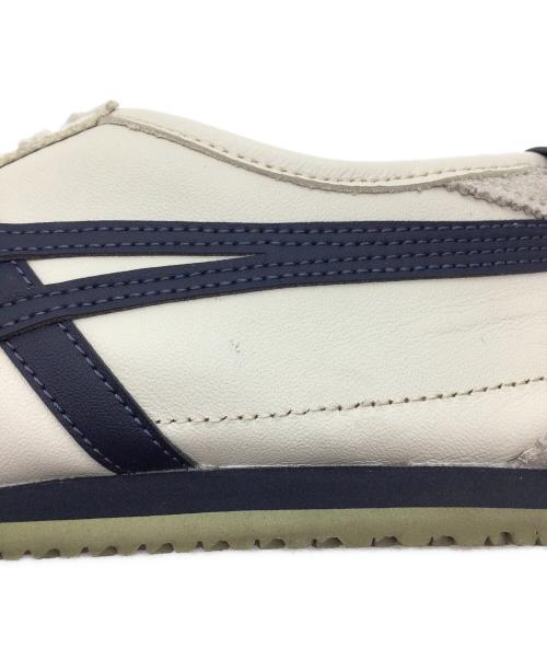 Onitsuka Tiger（オニツカタイガー）Onitsuka Tiger (オニツカタイガー) MEXICO'66 ホワイト×ネイビー サイズ:CM27.5、EURO43.5、US9 1/2、UK8 1/2、BR41、CN275(2.5)の古着・服飾アイテム