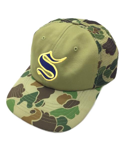 SUPREME（シュプリーム）SUPREME (シュプリーム) メッシュキャップ グリーン×ブラウンの古着・服飾アイテム