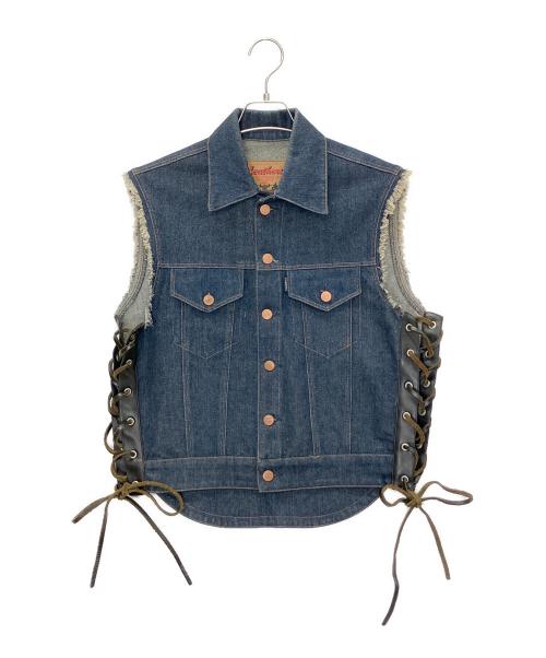 KADOYA（カドヤ）KADOYA (カドヤ) デニムベスト インディゴ サイズ:Lの古着・服飾アイテム