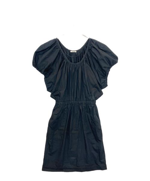 MIU MIU（ミュウミュウ）MIU MIU (ミュウミュウ) MF304 81　半袖ワンピース ブラック サイズ:42の古着・服飾アイテム