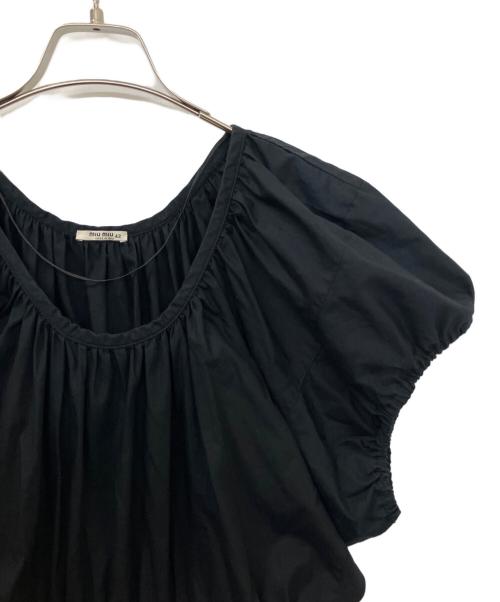 MIU MIU（ミュウミュウ）MIU MIU (ミュウミュウ) MF304 81　半袖ワンピース ブラック サイズ:42の古着・服飾アイテム