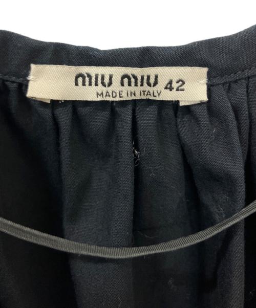 MIU MIU（ミュウミュウ）MIU MIU (ミュウミュウ) MF304 81　半袖ワンピース ブラック サイズ:42の古着・服飾アイテム