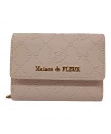 Maison de FLEUR（メゾンドフルール）の古着「カラーモノグラムウォレット」｜ライトピンク