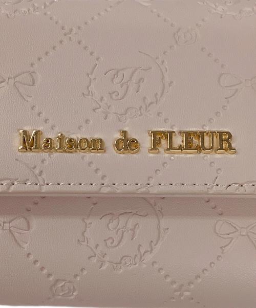 Maison de FLEUR（メゾンドフルール）Maison de FLEUR (メゾンドフルール) カラーモノグラムウォレット ライトピンクの古着・服飾アイテム