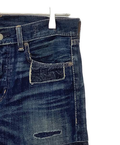 Denim & Supply Ralph Lauren（デニム＆サプライ ラルフローレン）Denim & Supply Ralph Lauren (デニム＆サプライ ラルフローレン) パッチワークデニムパンツ ブルー サイズ:W30の古着・服飾アイテム