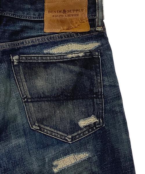 Denim & Supply Ralph Lauren（デニム＆サプライ ラルフローレン）Denim & Supply Ralph Lauren (デニム＆サプライ ラルフローレン) パッチワークデニムパンツ ブルー サイズ:W30の古着・服飾アイテム