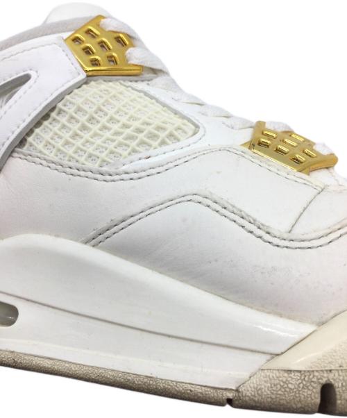 NIKE（ナイキ）NIKE (ナイキ) WMNS Air Jordan 4 Retro ホワイト サイズ:US9.5、UK7、EUR41、cm26.5、BR39.5、CN265の古着・服飾アイテム