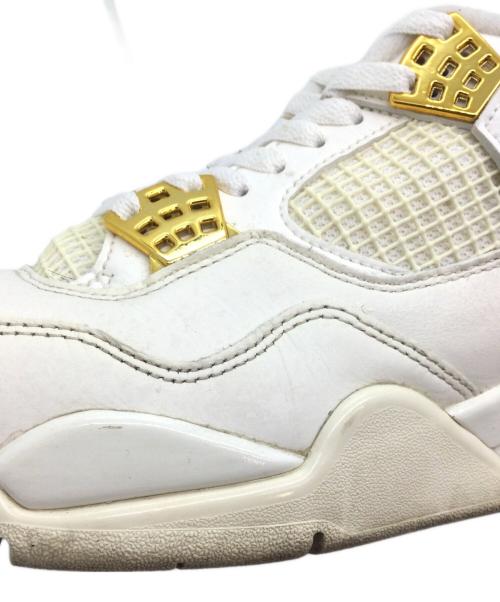 NIKE（ナイキ）NIKE (ナイキ) WMNS Air Jordan 4 Retro ホワイト サイズ:US9.5、UK7、EUR41、cm26.5、BR39.5、CN265の古着・服飾アイテム
