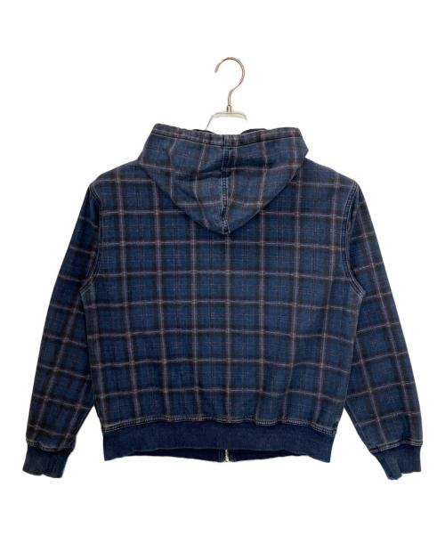 YARDSALE（ヤードセール）YARDSALE (ヤードセール) ジップパーカー ネイビー×パープル サイズ:Sの古着・服飾アイテム