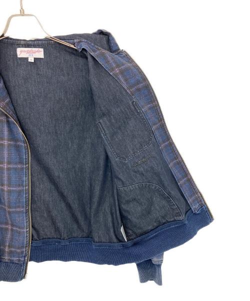 YARDSALE（ヤードセール）YARDSALE (ヤードセール) ジップパーカー ネイビー×パープル サイズ:Sの古着・服飾アイテム
