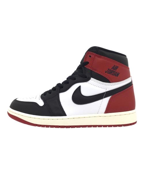 NIKE（ナイキ）NIKE (ナイキ) AIR JORDAN 1 RETRO HIGH OG ホワイト×ブラック×レッド サイズ:US9、UK8、EUR42.5、cm27、BR40.5、CN270(2.5) 未使用品の古着・服飾アイテム
