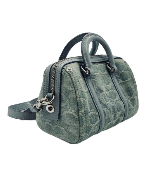 COACH（コーチ）COACH (コーチ) 2WAYバッグ ブルー×ブラウンの古着・服飾アイテム