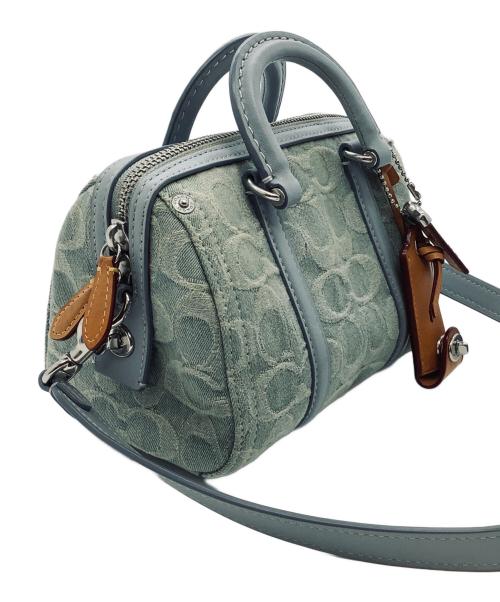 COACH（コーチ）COACH (コーチ) 2WAYバッグ ブルー×ブラウンの古着・服飾アイテム
