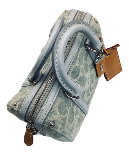 COACH（コーチ）COACH (コーチ) 2WAYバッグ ブルー×ブラウンの古着・服飾アイテム