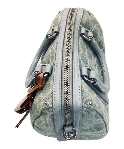COACH（コーチ）COACH (コーチ) 2WAYバッグ ブルー×ブラウンの古着・服飾アイテム