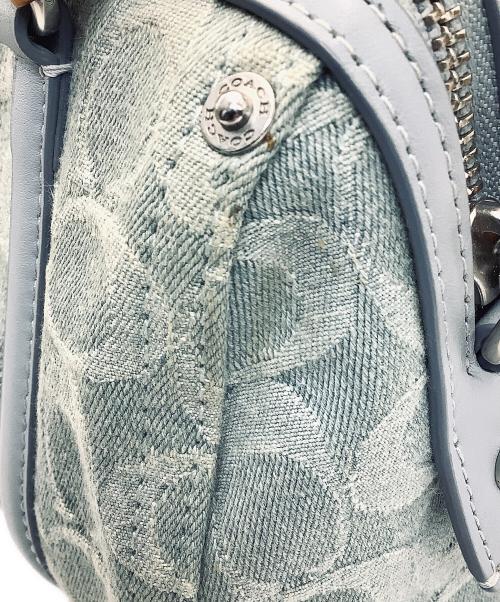 COACH（コーチ）COACH (コーチ) 2WAYバッグ ブルー×ブラウンの古着・服飾アイテム