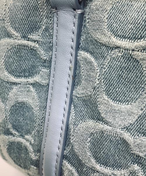 COACH（コーチ）COACH (コーチ) 2WAYバッグ ブルー×ブラウンの古着・服飾アイテム
