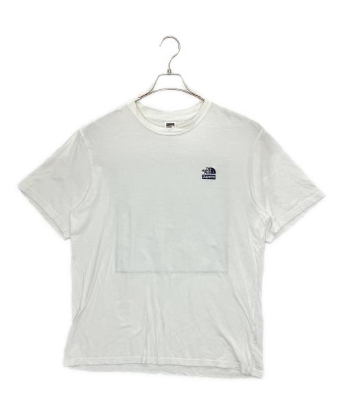 THE NORTH FACE（ザ ノース フェイス）THE NORTH FACE (ザ ノース フェイス) SUPREME (シュプリーム) NT022091　半袖カットソー ホワイト×グリーン サイズ:XLの古着・服飾アイテム