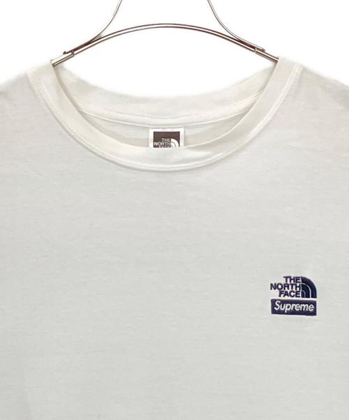 THE NORTH FACE（ザ ノース フェイス）THE NORTH FACE (ザ ノース フェイス) SUPREME (シュプリーム) NT022091　半袖カットソー ホワイト×グリーン サイズ:XLの古着・服飾アイテム