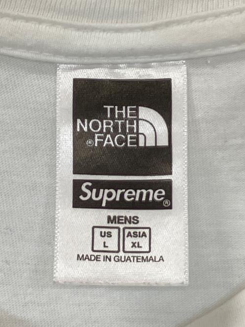 THE NORTH FACE（ザ ノース フェイス）THE NORTH FACE (ザ ノース フェイス) SUPREME (シュプリーム) NT022091　半袖カットソー ホワイト×グリーン サイズ:XLの古着・服飾アイテム