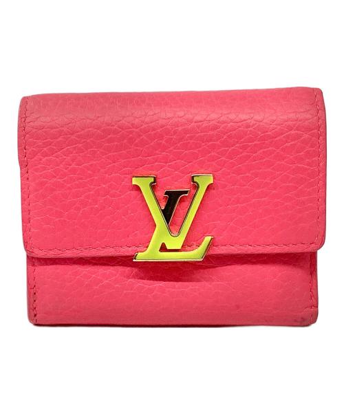 LOUIS VUITTON（ルイ ヴィトン）LOUIS VUITTON (ルイ ヴィトン) ポルトフォイユ・カプシーヌ XS ピンク×グリーンの古着・服飾アイテム