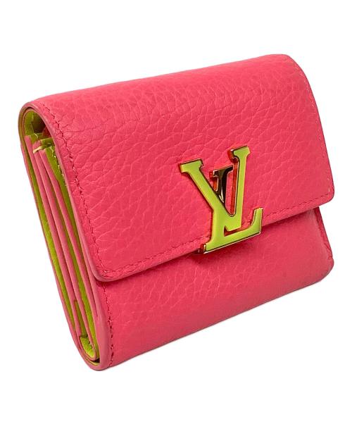 LOUIS VUITTON（ルイ ヴィトン）LOUIS VUITTON (ルイ ヴィトン) ポルトフォイユ・カプシーヌ XS ピンク×グリーンの古着・服飾アイテム