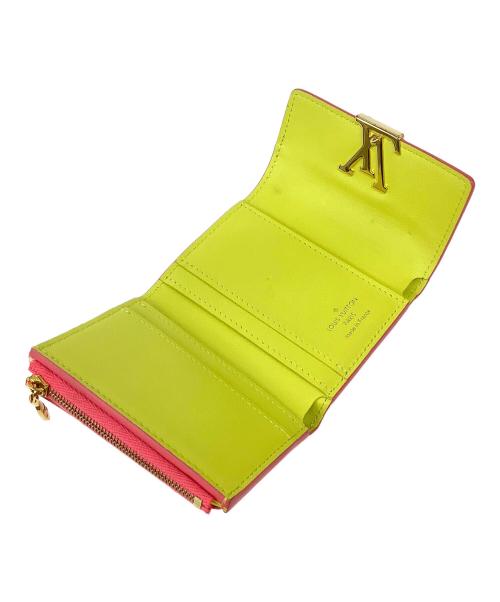 LOUIS VUITTON（ルイ ヴィトン）LOUIS VUITTON (ルイ ヴィトン) ポルトフォイユ・カプシーヌ XS ピンク×グリーンの古着・服飾アイテム